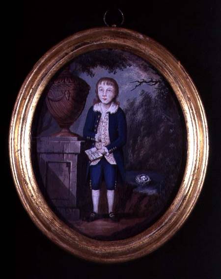 Portrait of Thomas Carpenter with a Bird's Nest Next to an Urn à École anglaise de peinture
