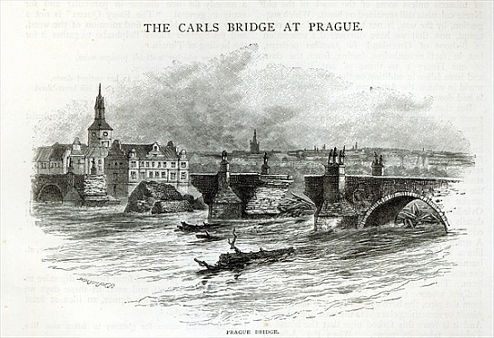 Prague Bridge, from ''Leisure Hour'' à École anglaise de peinture