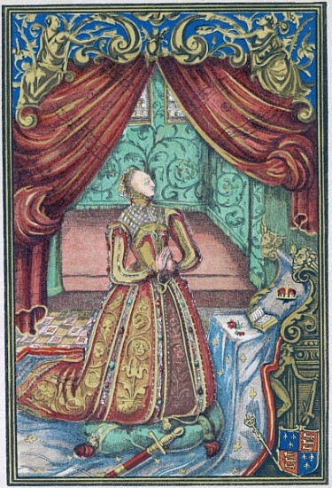 Queen Elizabeth I at Prayer, frontispiece to ''Christian Prayers'' à École anglaise de peinture
