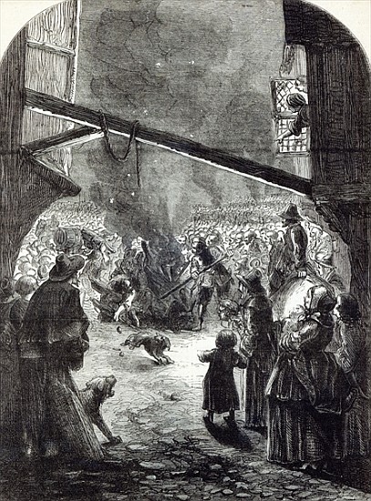 Rejoicings in London on account of the execution of Strafford, illustration from ''Cassell''s Illust à École anglaise de peinture