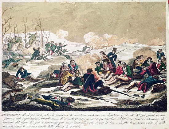Retreat from Moscow; engraved by J. Hassell à École anglaise de peinture