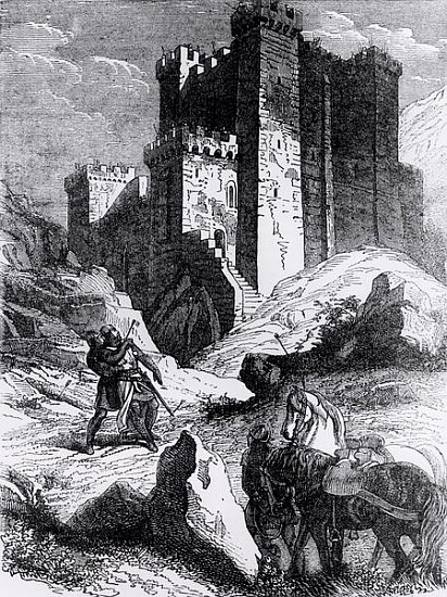 Richard Coeur-de-Lion (1157-99) receiving his death wound before the Castle of Chaluz, 6th April 119 à École anglaise de peinture