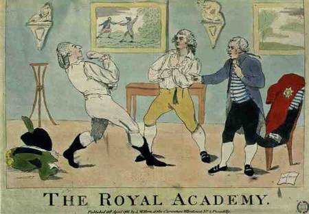 "The Royal Academy", pub. by S.W. Fores à École anglaise de peinture