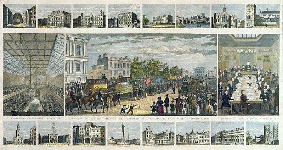 Scenes Associated with the Presentation of the Petition to Parliament by Thomas Duncombe (1796-1861) à École anglaise de peinture