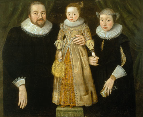 Portrait of a family à École anglaise de peinture