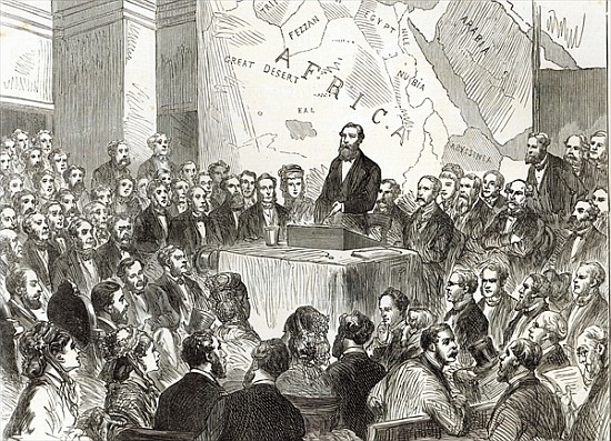 Sir Samuel Baker at the meeting of the Royal Geographical Society, from ''The Illustrated London New à École anglaise de peinture