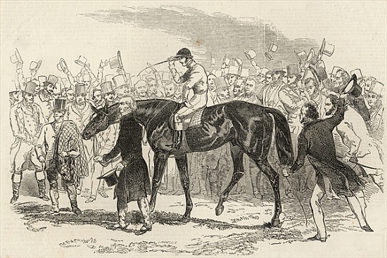 Sir Tatton Sykes leading in the winner of the St. Leger, from ''The Illustrated London News'', 26th  à École anglaise de peinture