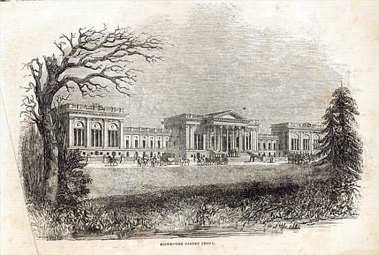 Stowe - the Garden Front, from ''The Illustrated London News'', 18th January 1845 à École anglaise de peinture