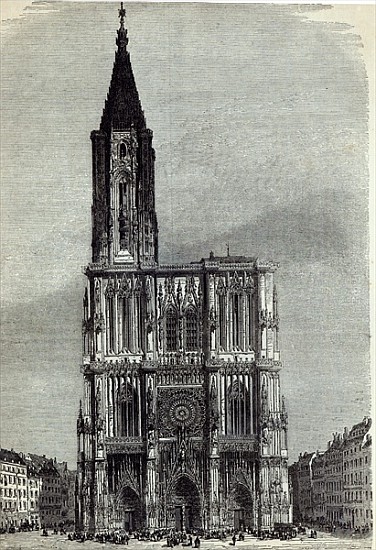 Strasburg Cathedral, from ''The Illustrated London News'' à École anglaise de peinture