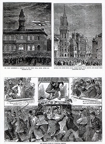 The Agitation in Ireland, illustrations from ''The Graphic'', December 6th 1879 à École anglaise de peinture