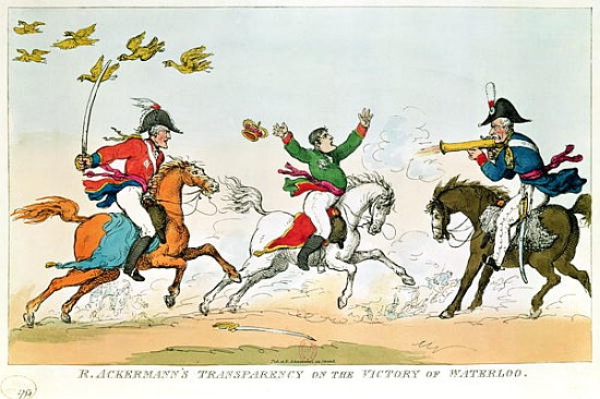 The Battle of Waterloo, 18th June 1815, published Ackermann, 1815-20 à École anglaise de peinture