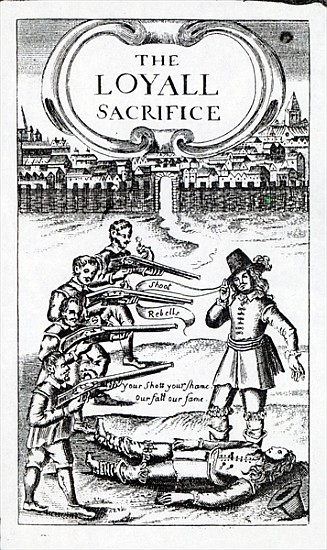 ''The Loyall Sacrifice'', pamphlet circulated in 1648 à École anglaise de peinture