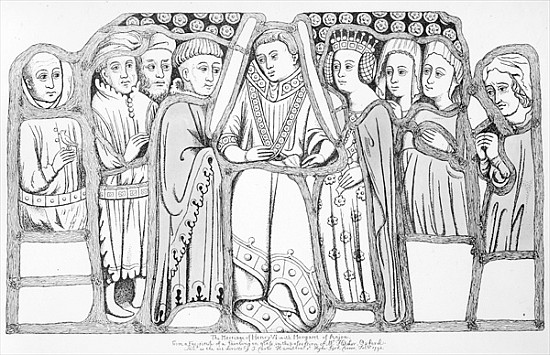 The Marriage of Henry VI and Margaret of Anjou, pub. J. Carter Hamilton à École anglaise de peinture