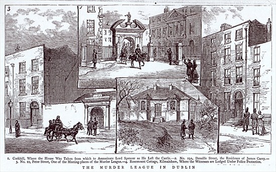 The Murder League in Dublin, illustration from ''The Graphic'', March 3rd 1883 à École anglaise de peinture
