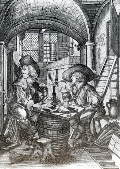 The Sucklington Faction, or (Sucklings) Roaring Boyes, printed in 1641 à École anglaise de peinture