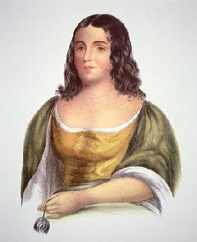 Pocahontas (c.1595-1617) (colour litho)