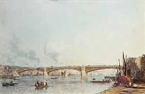 Southwark Bridge, West Front, from Bankside, looking towards London Bridge