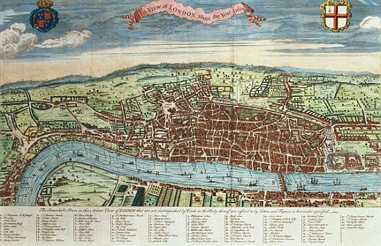 View of London, c.1560 à École anglaise de peinture