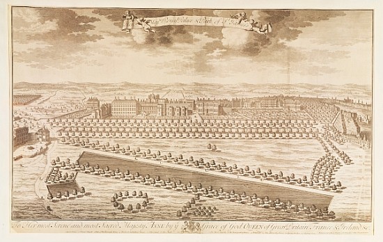 View of the Royal Palace and Park of St James''s à École anglaise de peinture