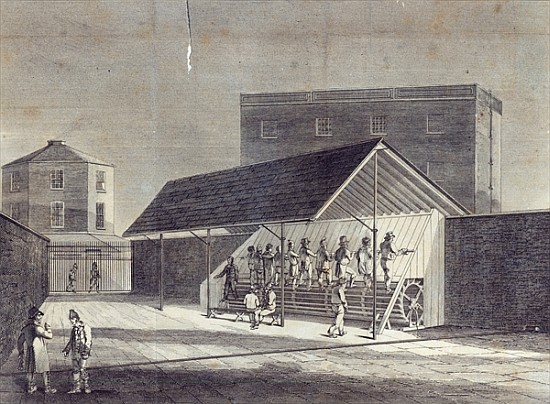 View of the Tread Mill for the Employment of Prisoners, erected at the House of Correction at Brixto à École anglaise de peinture