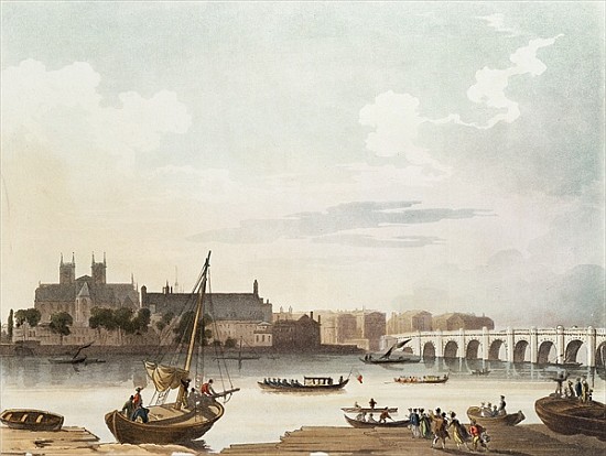 View of Westminster and the Bridge à École anglaise de peinture