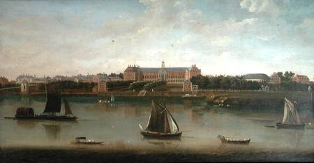 View of the Royal Hospital and the Rotunda from the south bank of The River Thames à École anglaise de peinture