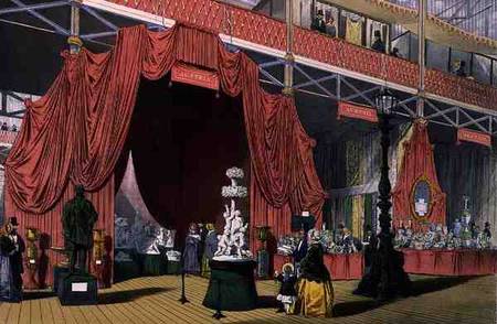 View of sculptures in the Austria section of the Great Exhibition of 1851, from Dickinson's Comprehe à École anglaise de peinture