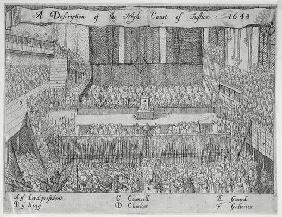 A Description of the High Court of Justice (The Trial of Charles I) (engraving)