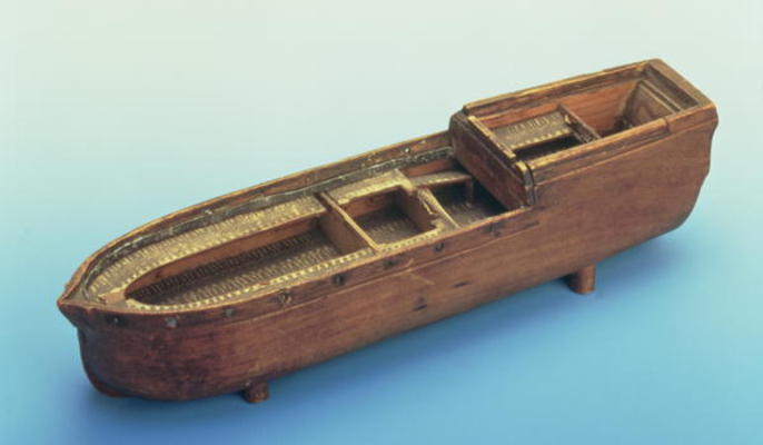 Model of the slave ship 'Brookes' used by William Wilberforce in the House of Commons to demonstrate à Ecole anglaise, (18ème siècle)