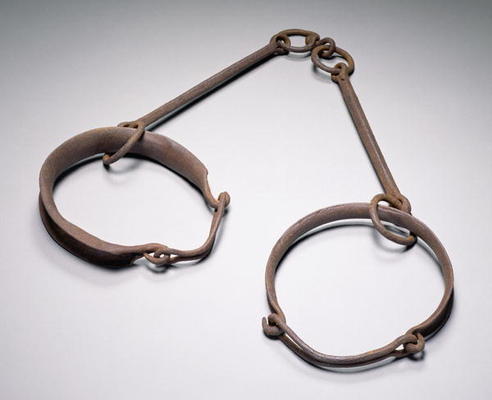 Two slave collars, c.1790 (iron) à Ecole anglaise, (18ème siècle)