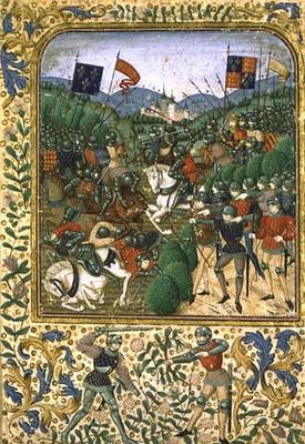 Battle of Agincourt, October 25th 1415 (w/c on paper) à Ecole anglaise, (19ème siècle)