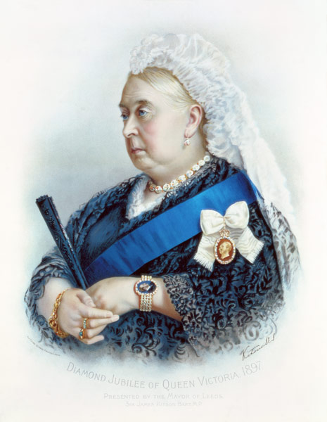 Diamond Jubilee of Queen Victoria (1819-1901) 1897 (coloured print) à Ecole anglaise, (19ème siècle)