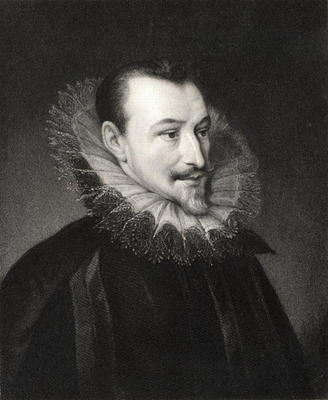 Edmund Spenser (c.1552/3-99) from 'Gallery of Portraits', published in 1833 (engraving) à Ecole anglaise, (19ème siècle)