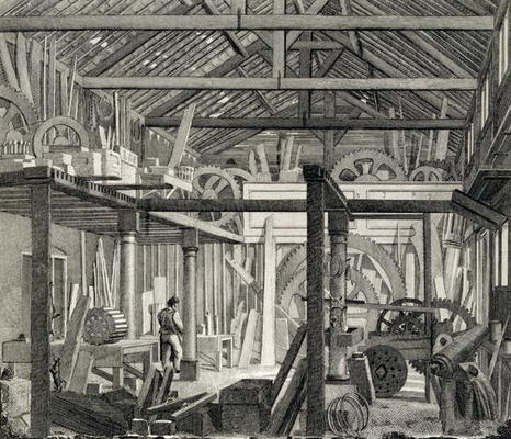 Interior View of John Bunyan's Meeting House in Zoar Street, Gravel Lane, Southwark, used as a works à Ecole anglaise, (19ème siècle)