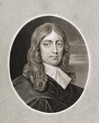 John Milton (1608-74) from 'Gallery of Portraits', published in 1833 (engraving) à Ecole anglaise, (19ème siècle)