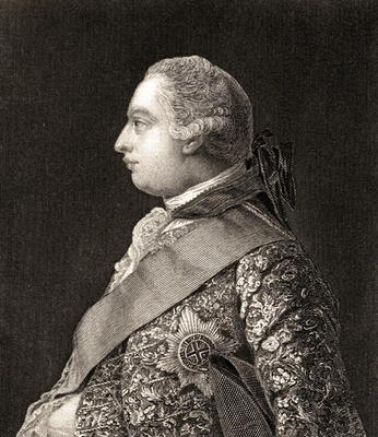 King George III (1738-1820) (engraving) à Ecole anglaise, (19ème siècle)