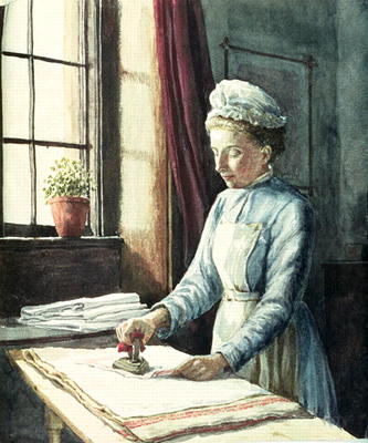 Laundry Maid, c.1880 à Ecole anglaise, (19ème siècle)
