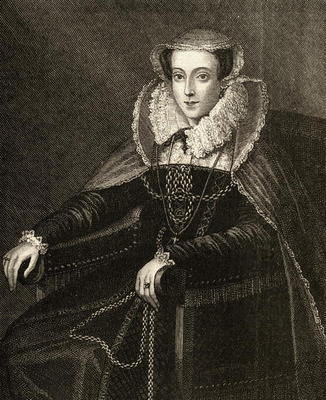 Mary Queen of Scots (1542-87) (engraving) à Ecole anglaise, (19ème siècle)