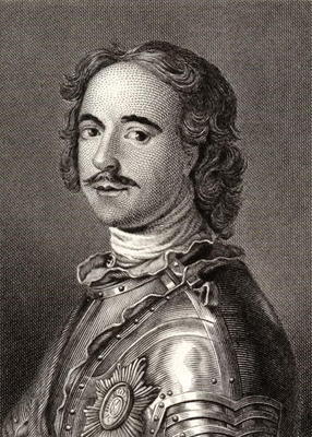 Peter I (1672-1725) Peter the Great, Tsar of Russia (engraving) à Ecole anglaise, (19ème siècle)