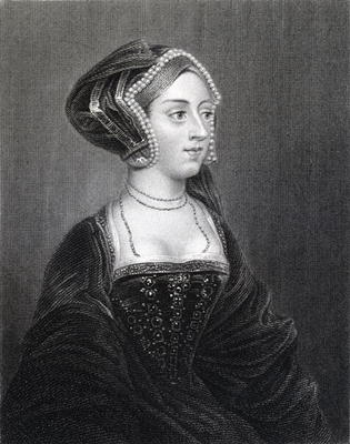Portrait of Anne Boleyn (c.1507-36) from 'Lodge's British Portraits', 1823 (litho) à Ecole anglaise, (19ème siècle)