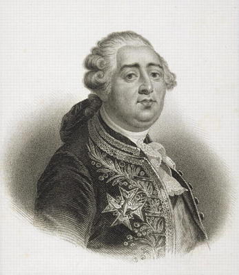 Portrait of Louis XVI (1754-93) King of France (engraving) à Ecole anglaise, (19ème siècle)