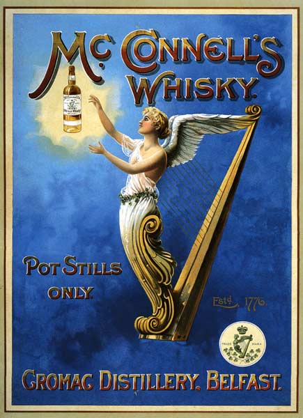Poster advertising McConnell's Whisky à Ecole anglaise, (19ème siècle)