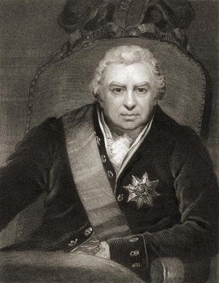 Sir Joseph Banks (1743-1820) Baronet of Banks, from 'Gallery of Portraits', published in 1833 (engra à Ecole anglaise, (19ème siècle)