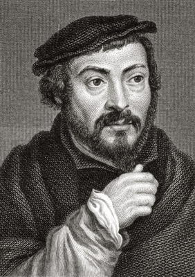 Sir Thomas More (1478-1535) (engraving) à Ecole anglaise, (19ème siècle)