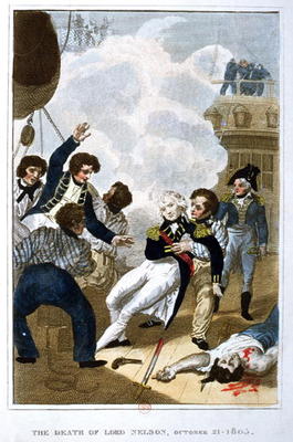 The Death of Lord Nelson (1758-1805) on 21st October 1805 à Ecole anglaise, (19ème siècle)
