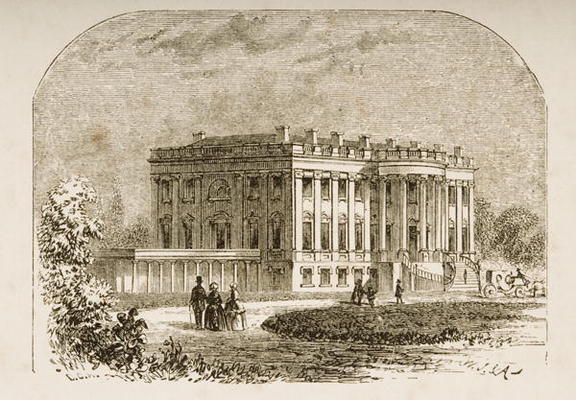 The White House, in c.1870, from 'American Pictures' published by the Religious Tract Society, 1876 à Ecole anglaise, (19ème siècle)