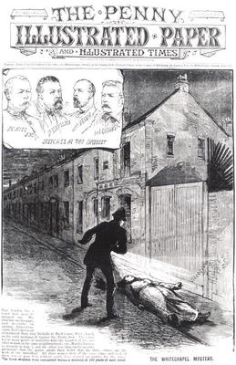 The Whitechapel Mystery, from 'The Penny Illustrated Paper', 8th September 1888 (engraving) (b&w pho à Ecole anglaise, (19ème siècle)