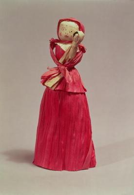 31:Corn husk doll, Victorian, c.1880