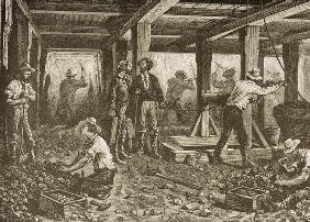 Silver Mining in Nevada, c.1870, from 'American Pictures', published by The Religious Tract Society,