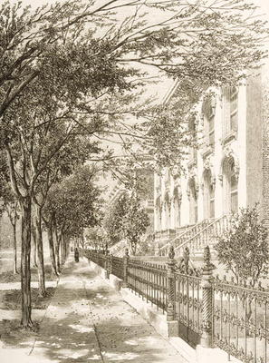 Wabash Avenue, Chicago, in c.1870, from 'American Pictures' published by the Religious Tract Society à Ecole anglaise, (19ème siècle)